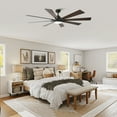 thumbnail image 4 of Vaczon 72" Modern Black Large Smart Ceiling Fan with Dimmable Light and Remote, APP Control, 4 of 13