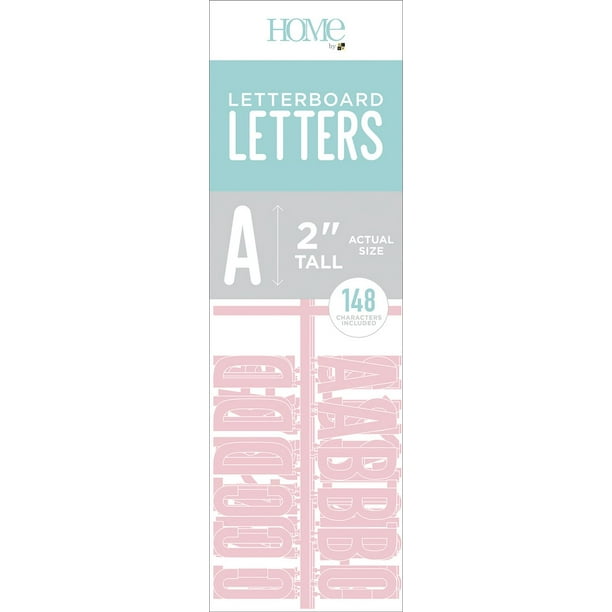 Dcwv Letterboard Letters & Characters 2" 148/pkg-Rose