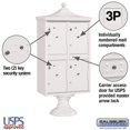 thumbnail image 3 of Regency Decorative Outdoor Parcel Locker with 4 Compartments in White with USPS Access Type II, 3 of 3