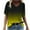 Yellow, variant on Womens Summer Tops Womens Summer Tops V Neck T Shirts Printed Tops Loose Casual Tshirts Shirts for Women