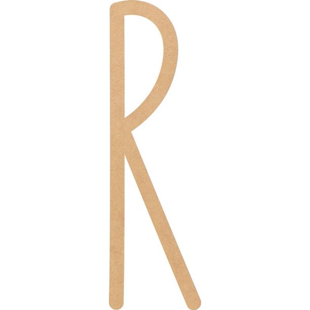 Unpainted Wooden 16'' Cream Peach Letter R, Paintable Alphabet A-Z ...