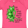thumbnail image 4 of Inktastic Mental Health Awareness Green Sunflower Ribbon Boys or Girls Baby Bodysuit, 4 of 5