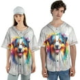 thumbnail image 4 of Watercolor Drip Miniature American Shepherd Pop Art Colorful Portrait Artwork All Over Print 3D Baseball Shirt MAS Dog Lover Gifts Softball Sport - 01009, 4 of 6