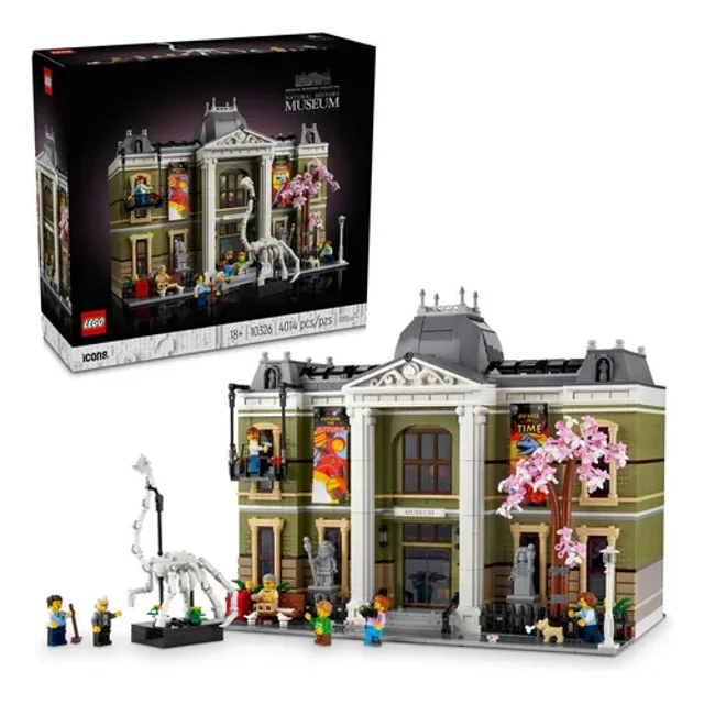LEGO Icons Natural History Museum Building Kit for Adults, Build and Display Gift Idea for Lovers of Museums, Dinosaurs, Science and Geology, Addition to The Modular Buildings Collection, 10326
