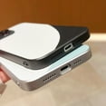 thumbnail image 3 of Purluct Slim Designed for iPhone 13 Pro Case,Paper-Thin Back Case [Anti-Fingerprints & Color-matching]Ultra Protective Cover with Camera Protection for Men Women,White+Black, 3 of 7