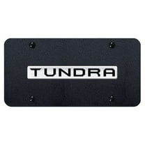 Toyota Tundra Chrome Name Logo on Rugged Black License Plate Official Licensed