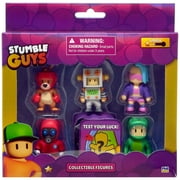 Stumble Guys Series 2 Boxing Roo, Mr. Stumblebot, Cyb3rpink, Exterminator, T-Rex Guy & Mystery Figure Collectible Figures 6-Pack