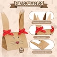 thumbnail image 3 of Easter Bunny Party Favor Bags DIY Bunny Gift Boxes with Red Bow Ribbon Rustic Paper Rabbit Ears Treat Goodie Bags for Easter Spring Birthday Supplies, 3 of 4