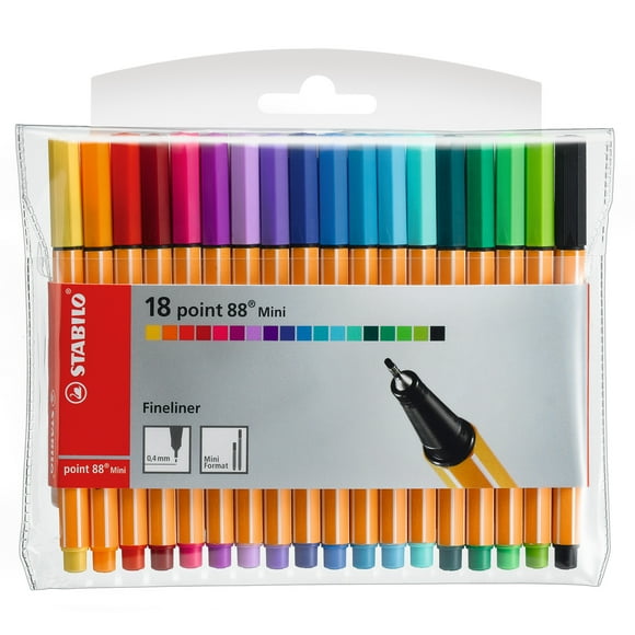 Stabilo Point 88 Boss Mini Portefeuille, 18 Couleurs