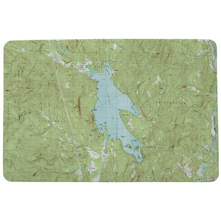 Betsy Drake Interiors Newfound Lake, NH Nautical Map Door Mat Small