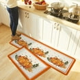 thumbnail image 5 of Kitchen Rug Mat Thanksgiving Fall Pumpkin, Set of 2, Anti-Fatigue Non-Skid Washable Kitchen Runner Rugs, Orange Soft Comfort Rug for Kitchen, Floor Home, Front of Sink, Laundry, 5 of 6