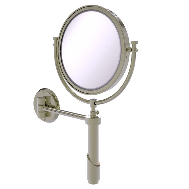 Allied Brass TRM-8/3X Tribecca Collection Wall Mounted 8 Inch Diameter with 3X Magnification Make-Up Mirror, Polished Nickel