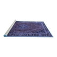 thumbnail image 2 of Ahgly Company Machine Washable Indoor Square Persian Blue Traditional Area Rugs, 6' Square, 2 of 4