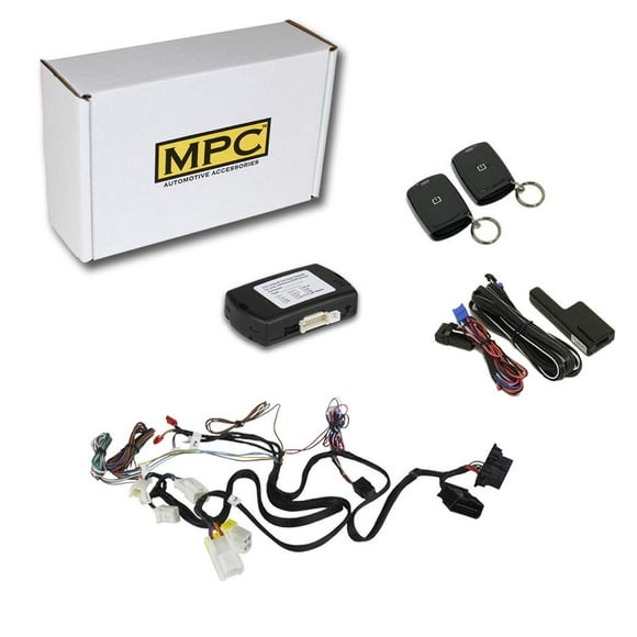 MPC (2) 1-Button 1-Way Extended Range Remote Start Kit with Keyless Entry for 2009-2013 Infiniti FX35 - Push-to-Start - with T-Harness - Firmware Preloaded - Remote Range Up to 1,500 ft