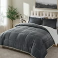 thumbnail image 6 of VK·LIVING Fleece Throw Sherpa Blanket for Bed or Couch Oversized Weighted Warm Reversible Machine Washable Medium Weight Home Decor Giftable Throw,Dark Gray,50"x60", 6 of 12