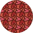thumbnail image 1 of Ahgly Company Indoor Round Patterned Lava Red Area Rugs, 4' Round, 1 of 6