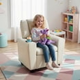 thumbnail image 4 of Costway Fauteuil Inclinable pour Enfants avec Porte-Gobelet et Poche Latérale Dossier Réglable Repose-Pieds Beige, 4 of 10