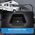 thumbnail image 4 of RV Kitchen Sink, 15.7in Rectangular Stainless Steel Sink for RV, Large Capacity Camper Sink Single Bowl Sink Bowl Basin Bar Sink for Kitchen, Workstation, Outdoor, 4 of 7
