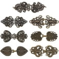thumbnail image 1 of 7 broches para suéter, 7 broches estilo vintage para chal, broches de bronce para camisa o vestido, para ajustar la espalda., 1 of 5