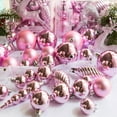 thumbnail image 4 of Iumwxz 30pcs Christmas Balls Ornaments Solid Color Shatterproof Plastic Christmas Tree Balls Decorative Hanging Baubles for Xmas Tree Decor Holiday Party Wedding Home Decor Pink, 4 of 5