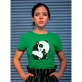 thumbnail image 2 of Baby Panda Cares Art Shaped T-Shirt Women -Image by Shutterstock, Female Small, 2 of 4