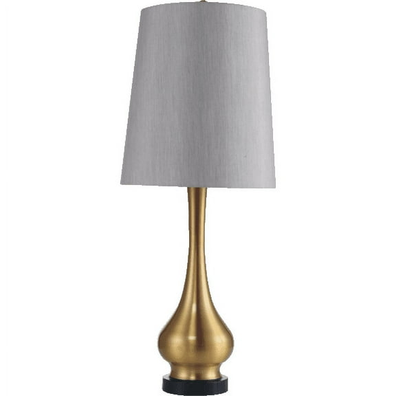 NEW Classic Design Brushed Gold Base with Beige Fabric Shade Finish 30" Table Lamp 31200