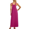 thumbnail image 6 of Jumper Dress Overalls for Women Loose Version Baggy Style Length Adjustable Straps Wide Hemline Hot Pink L, 6 of 6