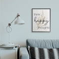 thumbnail image 2 of Stupell Industries Think Happy Thoughts Quote Minimal Thistle Design Framed Wall Art Design by Daphne Polselli, 24" x 30", Black Framed, 2 of 8