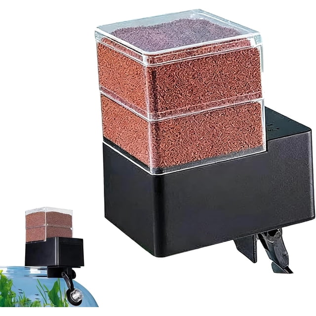 Distributeur Automatique de Nourriture pour Poissons, Dispositif d'Alimentation Automatique pour Aquarium, Dispositif Intelligent Réglable à 5 Vitesses pour Réservoir d'Eau à Domicile (240ML)