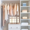 thumbnail image 4 of Yayeee Collapsible Cube Storage Bin with Lid Fabric Closet Decorative Basket with Handles, Cream Plaid, 4 of 7