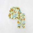 thumbnail image 2 of Landzoo One Boys Outfits Sets Winter Autumn Long Sleeve Pants Cartoon Animal Print Casual Two Piece Outfit For Toddler Kids Comfortable Loose Fit Cute Cozy Children Dailywear 18-24 Months, 2 of 8