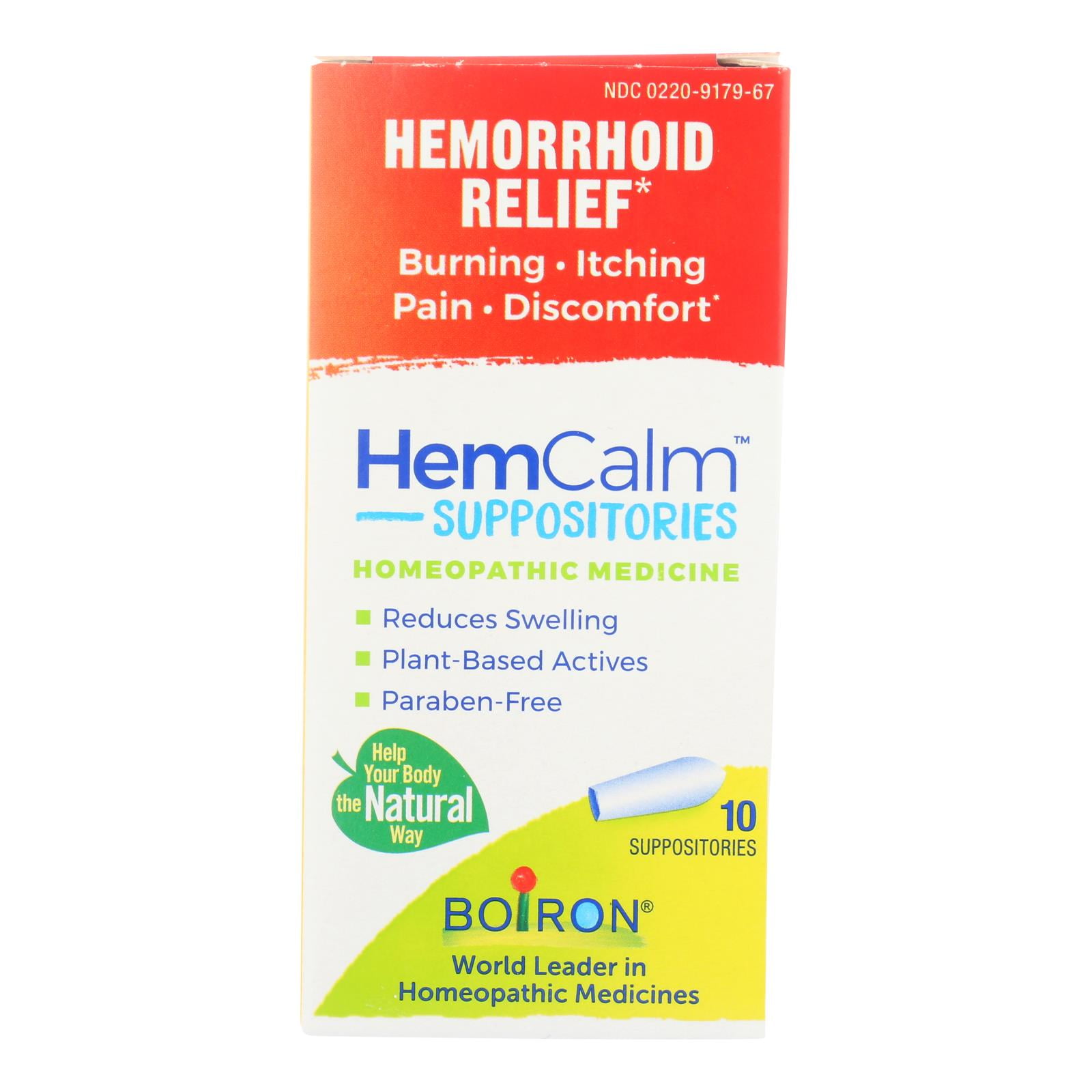 (3 pack) Boiron HemCalm Suppositories, Homeopathic Medicine for Hemorrhoid Relief, Burning, Itching, Pain, Discomfort, 10 Count