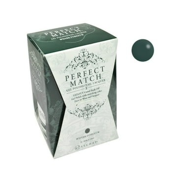 LECHAT Perfect Match Pair of Soak off Gel   Matching Nail Polish - PMS106 - Dark Forest