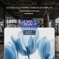 thumbnail image 3 of High Precision Body Weight Scale Smart Bathroom Scales with Large LCD Display(400lbs),Decorative for Bedroom-Blue Tulips With Transparent Petals, 3 of 4