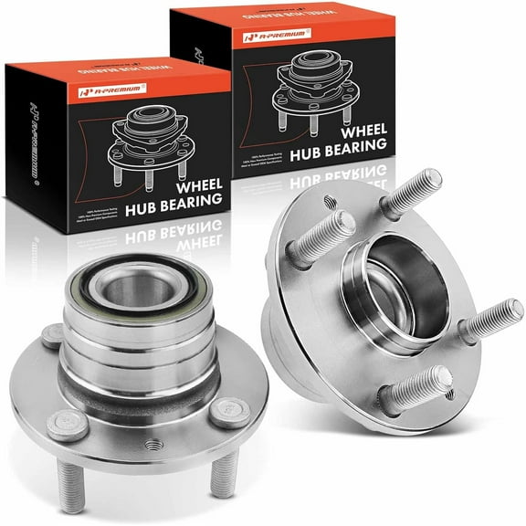 A-Premium 2 x Rear Wheel Bearings and Hub Assembly Compatible with Ford Escort 1991-2003 & Mazda 323 1990-1995, MX-3 1992-1996, Protege 1990-2003 & Mercury Tracer 1991-1999, w/4-Lug, Replace # 513030