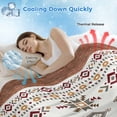 thumbnail image 3 of Southwest Geometric Cooling Blanket,Lightweight Breathable Summer Throw Blanket with Double Sided Cold Effect,Western Boho Beige Grey Rustic Wooden Picnic Blankets Bed Sheet for Hot Sleepers 30"x40", 3 of 8