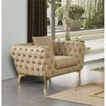 thumbnail image 2 of Meridian Furniture Aurora Beige Faux Leather Chair, 2 of 9