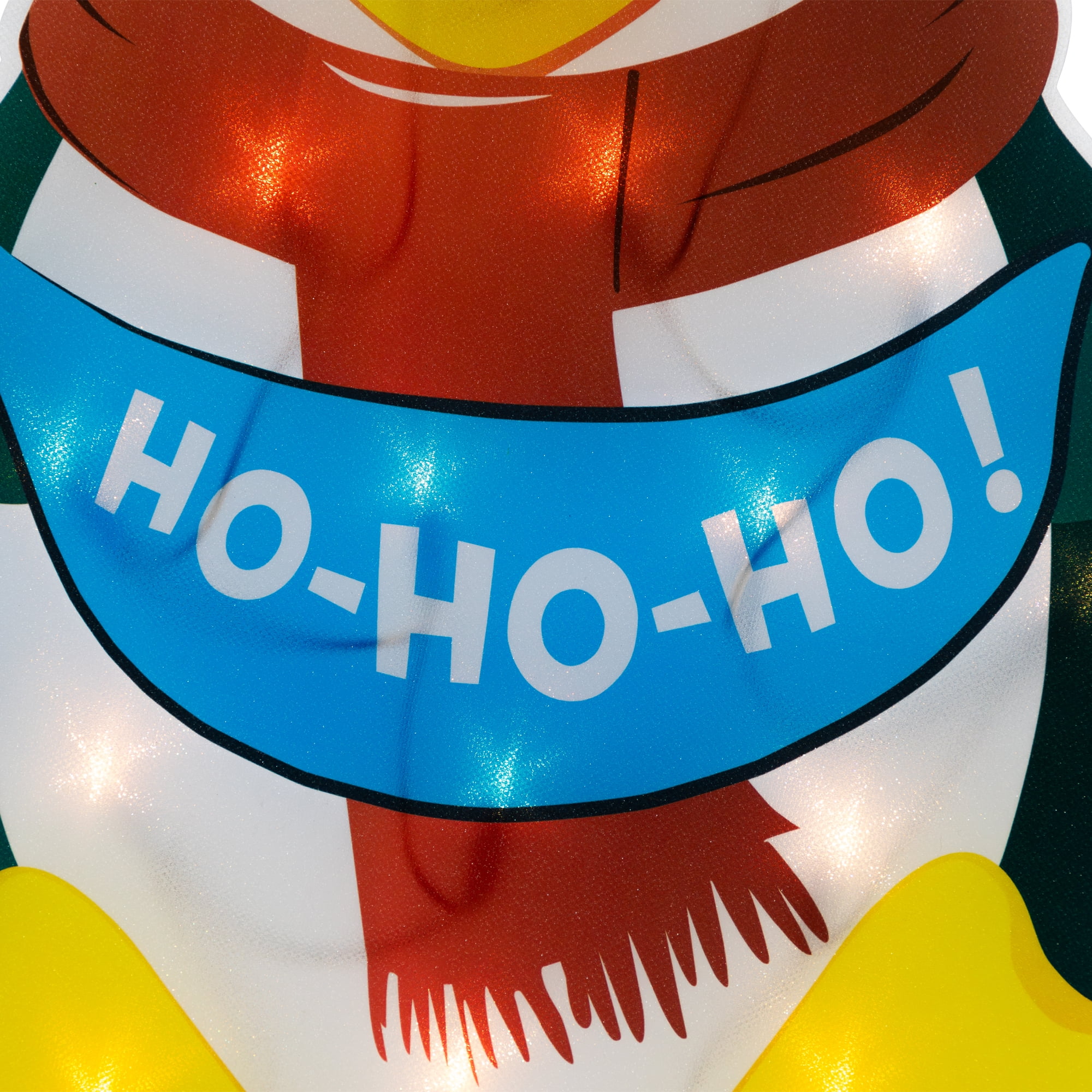 18" Lighted Penguin Christmas Window Silhouette