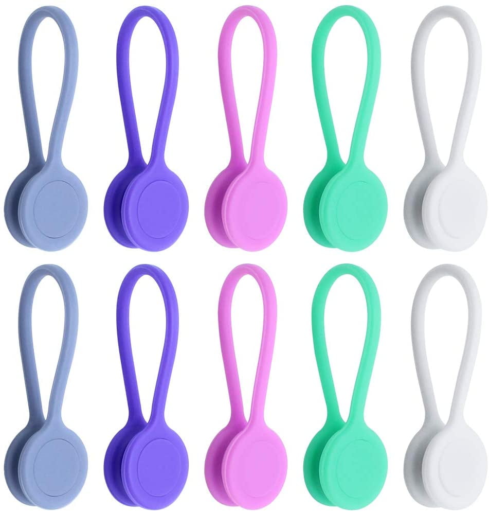10 Pieces Cable Clips Silicone Cord Organizer