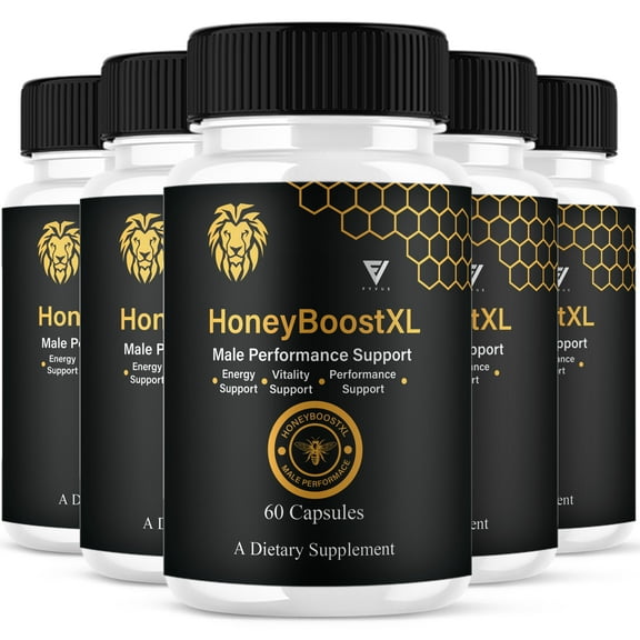 (5 Pack) Honey Boost XL Capsules, HoneyBoost XL Performance Pills (300 Capsules)