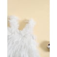 thumbnail image 5 of Suealasg Baby Girls Summer Romper Dress 6M 12M 18M 24M Infant Girls Sleeveless Gradient/3D Flower/Butterfly/Feather Bodysuit Toddler Girls Tulle Dress, 5 of 9