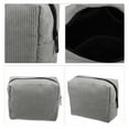 thumbnail image 3 of Bolsas de maquillaje portátiles únicas para mujeres para vacaciones, camping y actividades al aire libre en corduroy gris, 3 of 3