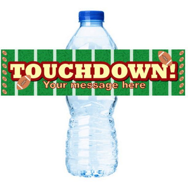 Touchdown Football Party Decoration 15ct Water Bottle Labels Stickers Walmart Com