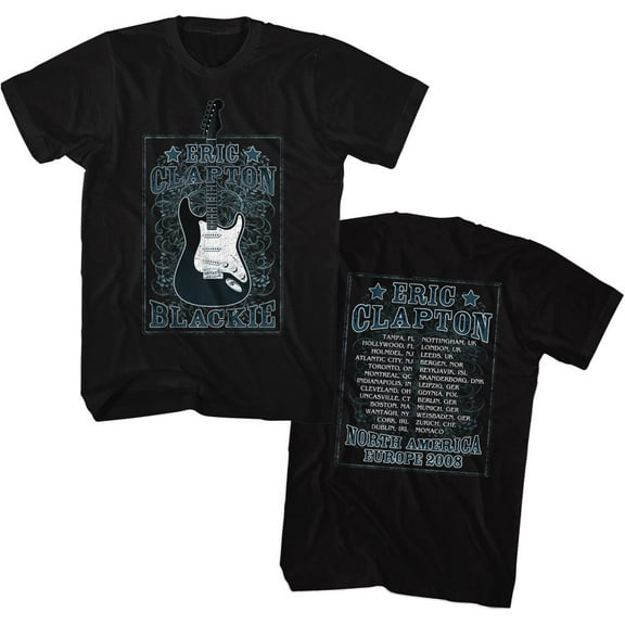 Eric Clapton NA Europe Black Adult T-Shirt