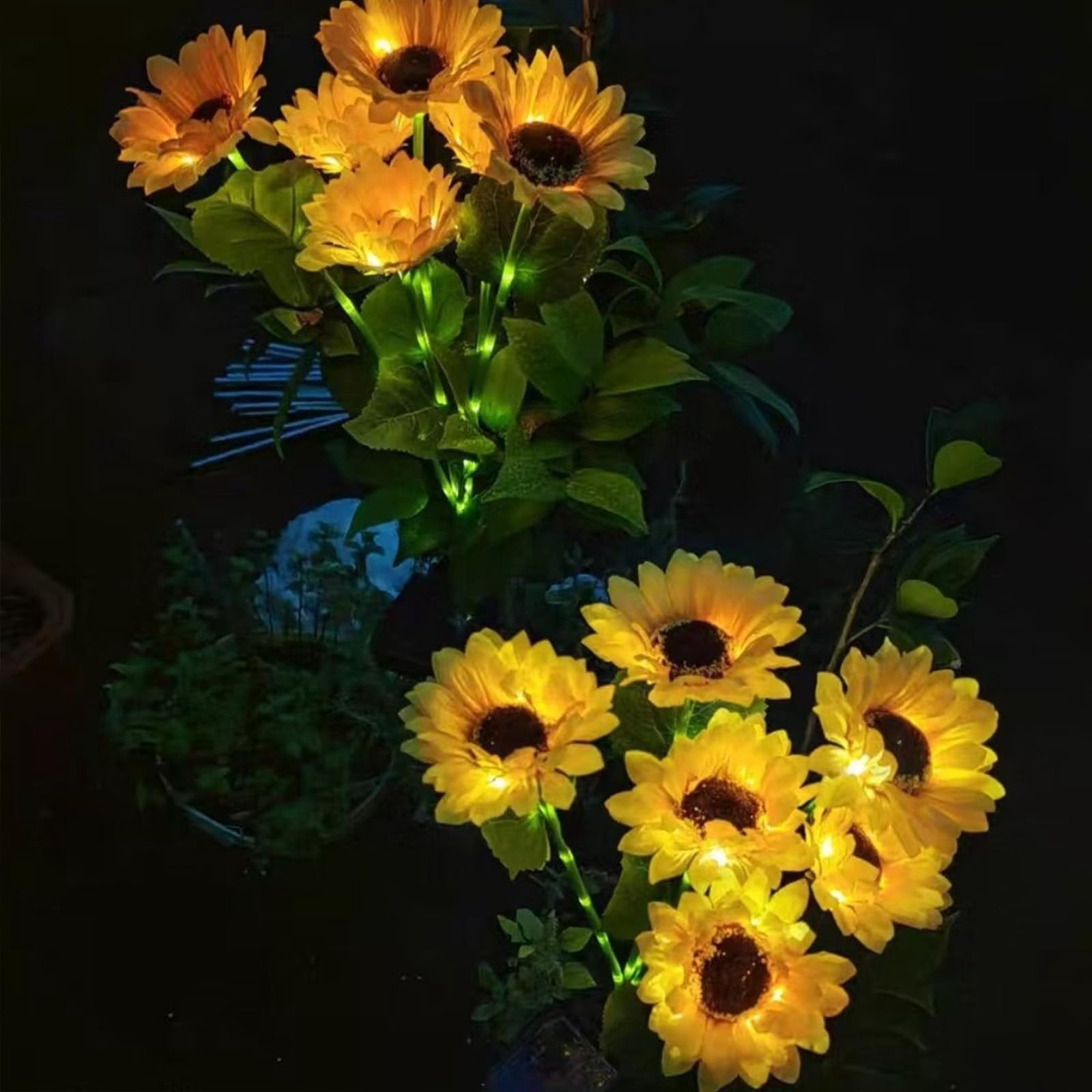 Solar LED Sunflower Garden Lights-29.6inch/74cm, Solar Sunflower Lights Outdoor Garden for Outdoor Yard, Lawn and Porch Decoration