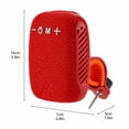 thumbnail image 2 of Gray Cycling Bluetooth Speaker, Bike Handlebar Mount, Wireless Motorcycle Audio, Portable Rechargeable Design, 4X3X2 Inch Compact Unit with Fabric Exterior, Easy Volume and Music, 2 of 4