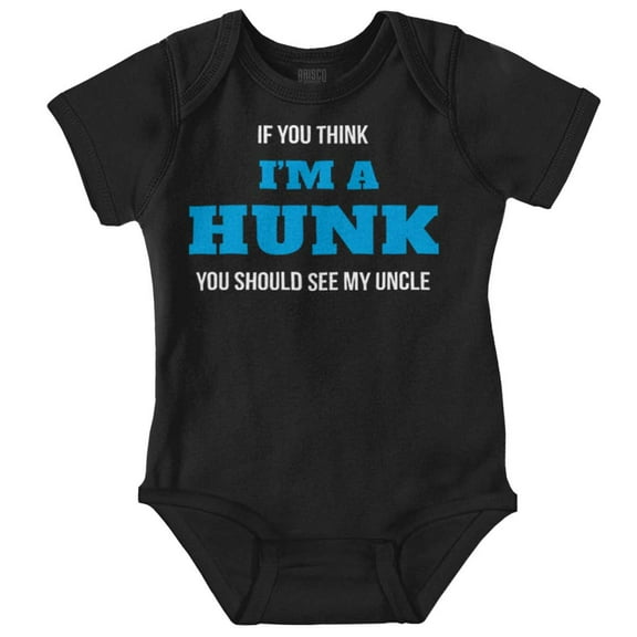 Hunky Like My Uncle Funny Nephew Bodysuit Jumper Boys Infant Baby Brisco Brands NB