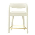 thumbnail image 5 of Modway Pinnacle Performance Velvet Counter Stool Set of Two in Ivory Gold, 5 of 9