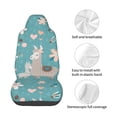 thumbnail image 4 of Balery Teal Mama Llama Funda de Asiento para Auto con Diseño - Cubierta Frontal Suave y Transpirable con Protector Antideslizante- 1 Unidad, 4 of 5