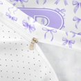 thumbnail image 4 of Manfei Cute Lavender Bow Tie Twin Bedding For Girls,Fashion Letter P Monogram Duvet Cover Set For Kids,Reversible,2pcs(No Comforter), 4 of 6